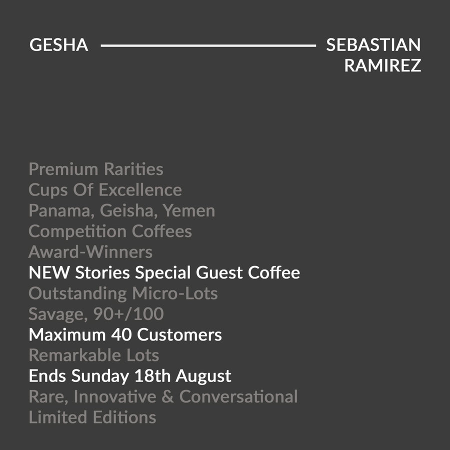 GUSTATORY Stories Onyx Coffee Lab Colombia Sebastian Ramirez Gesha Coffee (#018)