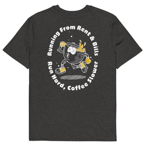 GUSTATORY Coffee Over Bills Organic Cotton Embroidered T-Shirt