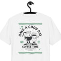 GUSTATORY Have A Good Day Organic Cotton Embroidered T-Shirt