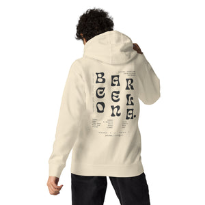 GUSTATORY Barcelona Coffee Scene Cotton Blend Embroidered Hoodie