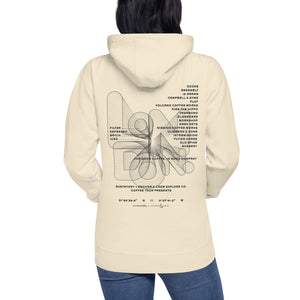 GUSTATORY London Coffee Scene Cotton Blend Embroidered Hoodie