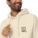 GUSTATORY Barcelona Coffee Scene Cotton Blend Embroidered Hoodie