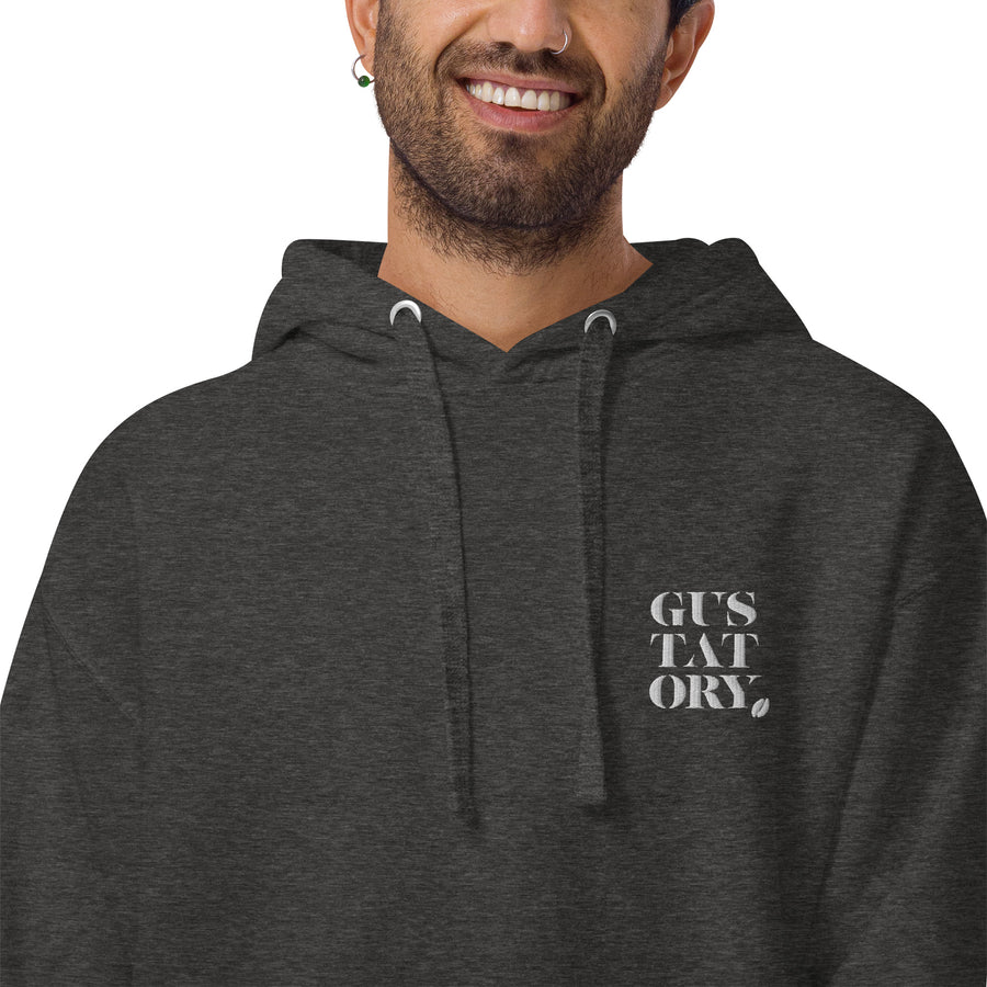 GUSTATORY Melbourne Coffee Scene Cotton Blend Embroidered Hoodie