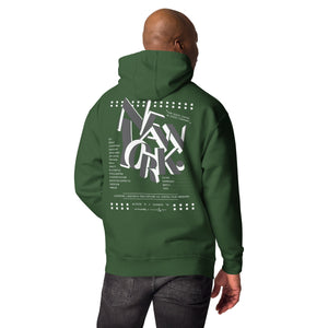 GUSTATORY New York Coffee Scene Cotton Blend Embroidered Hoodie