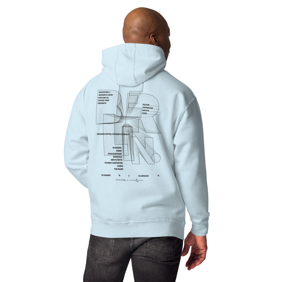 GUSTATORY Berlin Coffee Scene Cotton Blend Embroidered Hoodie