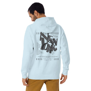 GUSTATORY New York Coffee Scene Cotton Blend Embroidered Hoodie