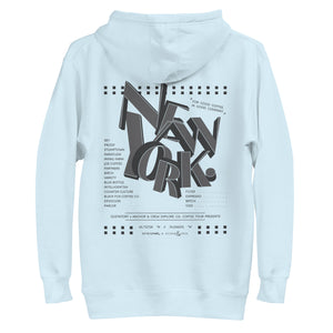 GUSTATORY New York Coffee Scene Cotton Blend Embroidered Hoodie