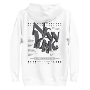 GUSTATORY New York Coffee Scene Cotton Blend Embroidered Hoodie