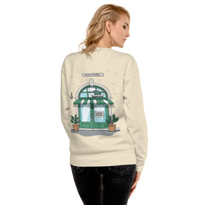 GUSTATORY Coffee & Chats Cotton Blend Embroidered Sweatshirt