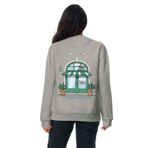 GUSTATORY Coffee & Chats Cotton Blend Embroidered Sweatshirt