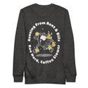 GUSTATORY Coffee Over Bills Cotton Blend Embroidered Sweatshirt