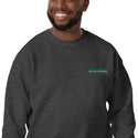 GUSTATORY Have A Good Day Cotton Blend Embroidered Sweatshirt