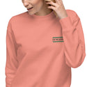 GUSTATORY Have A Good Day Cotton Blend Embroidered Sweatshirt