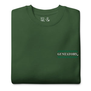 GUSTATORY Have A Good Day Cotton Blend Embroidered Sweatshirt