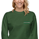 GUSTATORY Have A Good Day Cotton Blend Embroidered Sweatshirt